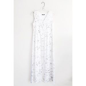 Uma White Black Print 'Vulcao' Maxi Dress est S